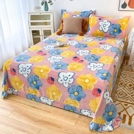 91家纺网 家纺一手货源 找家纺 （总）锦罗绣 2024新款230克牛奶绒印花单品床单