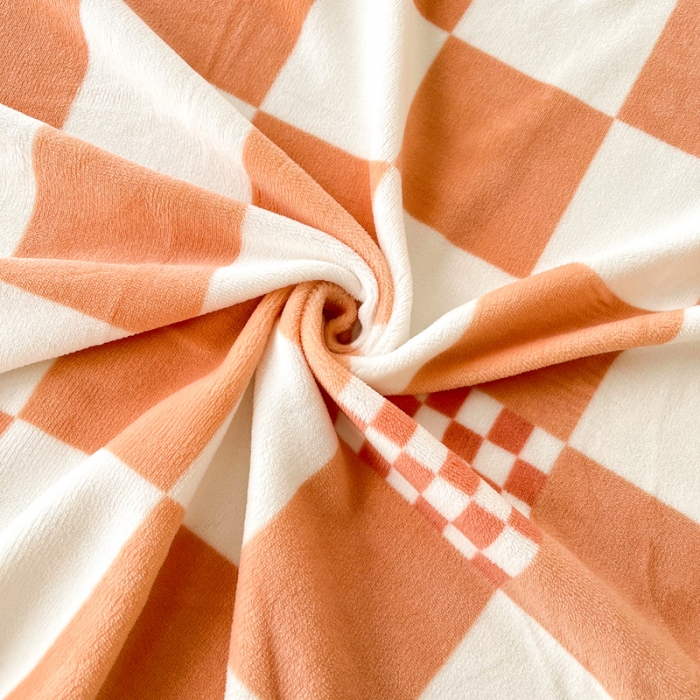 91家纺网 家纺一手货源 找家纺 锦罗绣 2024新款230克牛奶绒印花单品床单 格调-橙