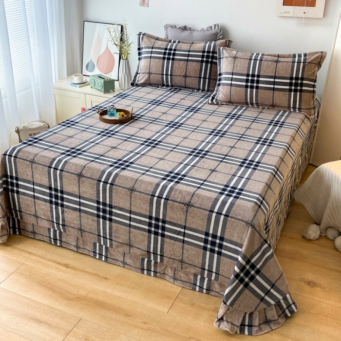 91家纺网 家纺一手货源 找家纺 锦罗绣 2024新款230克牛奶绒印花单品床单 克洛格林