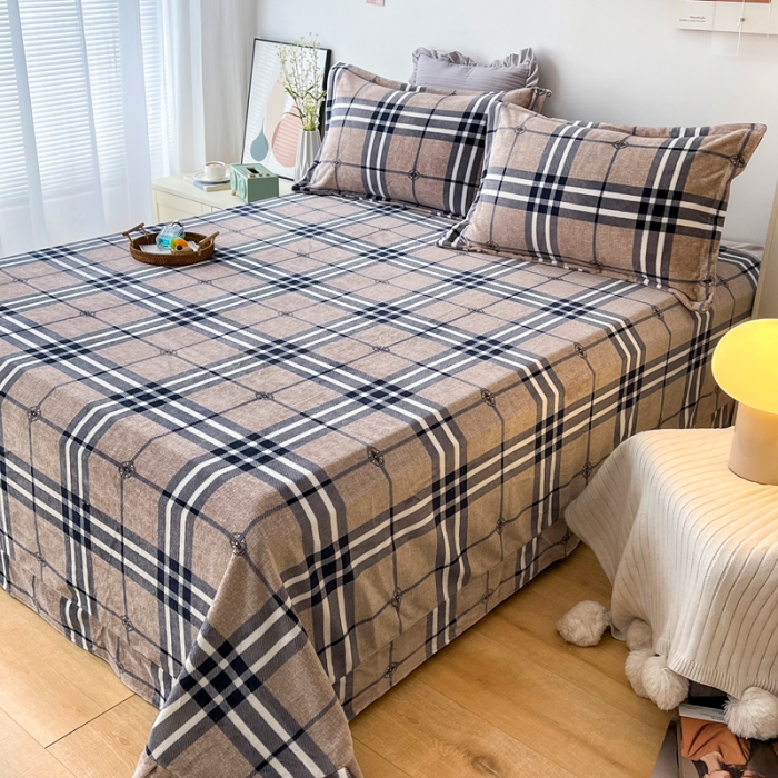 91家纺网 家纺一手货源 找家纺 锦罗绣 2024新款230克牛奶绒印花单品床单 克洛格林