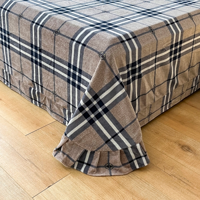 91家纺网 家纺一手货源 找家纺 锦罗绣 2024新款230克牛奶绒印花单品床单 克洛格林