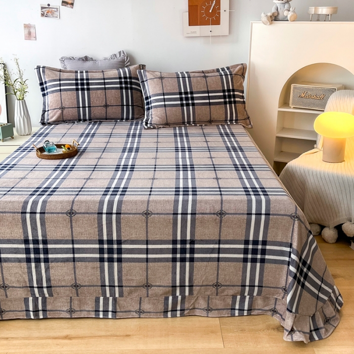 91家纺网 家纺一手货源 找家纺 锦罗绣 2024新款230克牛奶绒印花单品床单 克洛格林