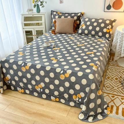 锦罗绣 2024新款230克牛奶绒印花单品床单 樱桃