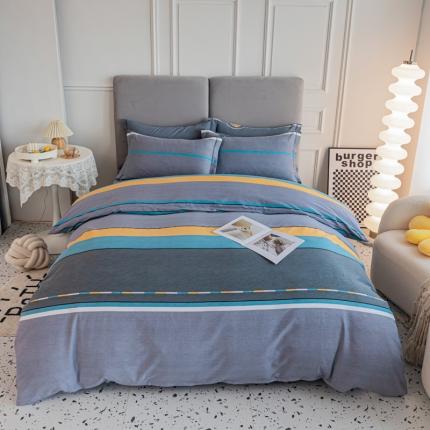 91家纺网 家纺一手货源 找家纺 （总）青竹苑 2022新款全棉磨毛印花四件套