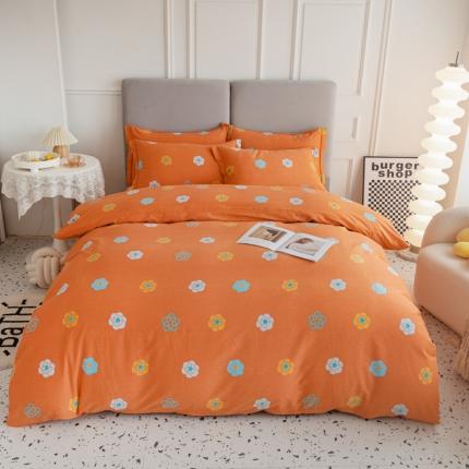 91家纺网 家纺一手货源 找家纺 （总）青竹苑 2022新款全棉磨毛印花四件套