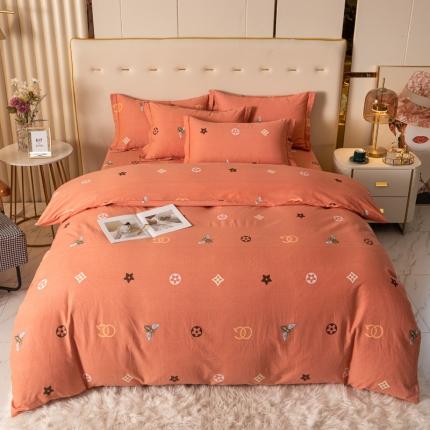 91家纺网 家纺一手货源 找家纺 （总）青竹苑 2022新款全棉磨毛印花四件套