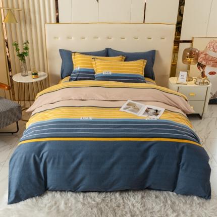 91家纺网 家纺一手货源 找家纺 （总）青竹苑 2022新款全棉磨毛印花四件套