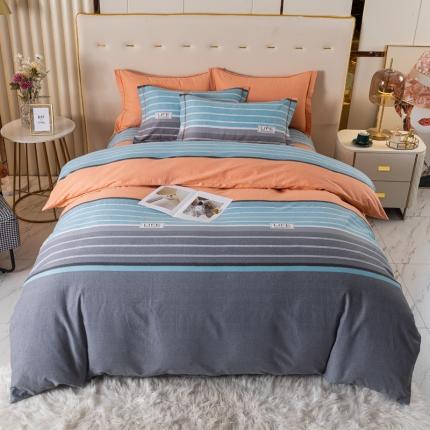 91家纺网 家纺一手货源 找家纺 （总）青竹苑 2022新款全棉磨毛印花四件套