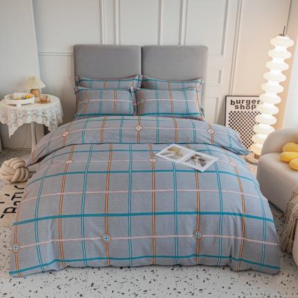 91家纺网 家纺一手货源 找家纺 （总）青竹苑 2022新款全棉磨毛印花四件套