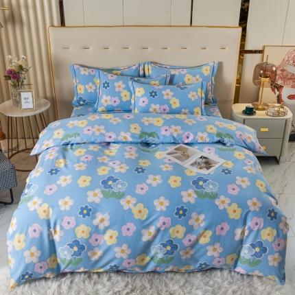 91家纺网 家纺一手货源 找家纺 （总）青竹苑 2022新款全棉磨毛印花四件套