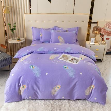 91家纺网 家纺一手货源 找家纺 （总）青竹苑 2022新款全棉磨毛印花四件套