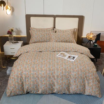 91家纺网 家纺一手货源 找家纺 （总）青竹苑 2022新款全棉磨毛印花四件套