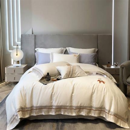 91家纺网 家纺一手货源 找家纺 （总）初拾 2022新款100支澳棉高奢简约四件套-小飞马