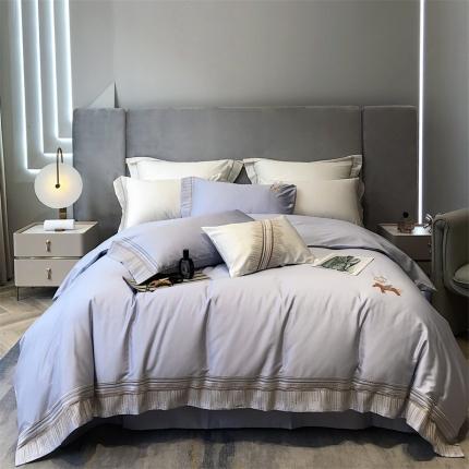 91家纺网 家纺一手货源 找家纺 （总）初拾 2022新款100支澳棉高奢简约四件套-小飞马