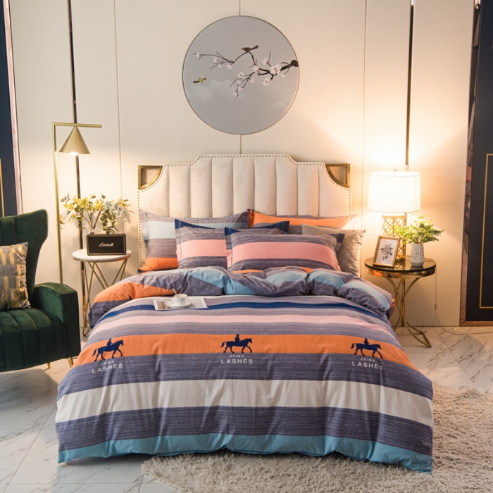 91家纺网 家纺一手货源 找家纺 青竹苑 2022新款全棉磨毛印花四件套 绅士品格