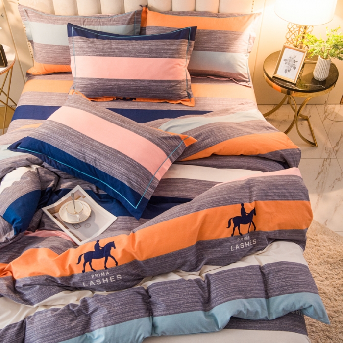 91家纺网 家纺一手货源 找家纺 青竹苑 2022新款全棉磨毛印花四件套 绅士品格