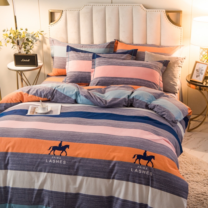 91家纺网 家纺一手货源 找家纺 青竹苑 2022新款全棉磨毛印花四件套 绅士品格