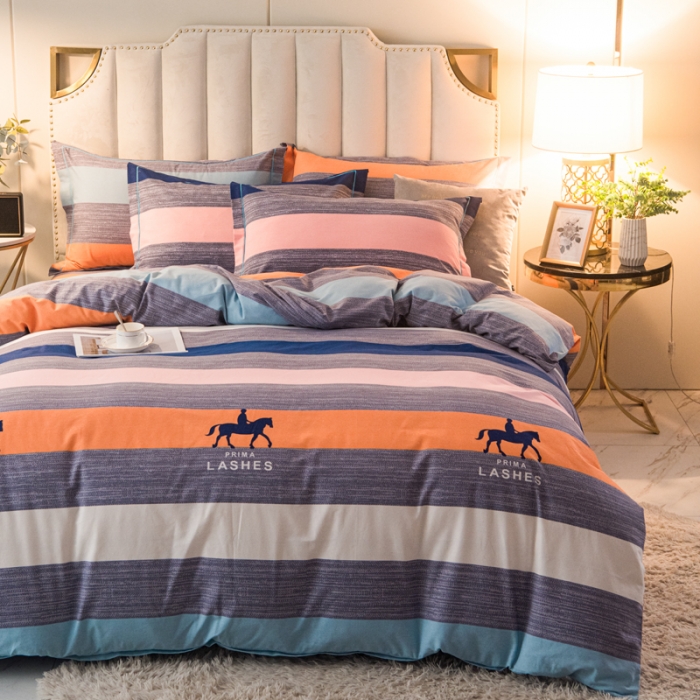 91家纺网 家纺一手货源 找家纺 青竹苑 2022新款全棉磨毛印花四件套 绅士品格