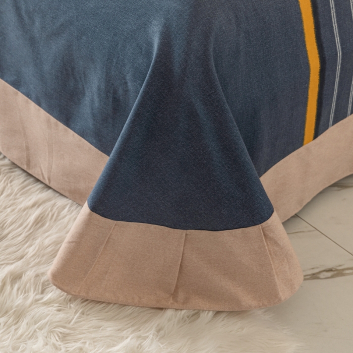 91家纺网 家纺一手货源 找家纺 青竹苑 2022新款全棉磨毛印花四件套 誓言-黄