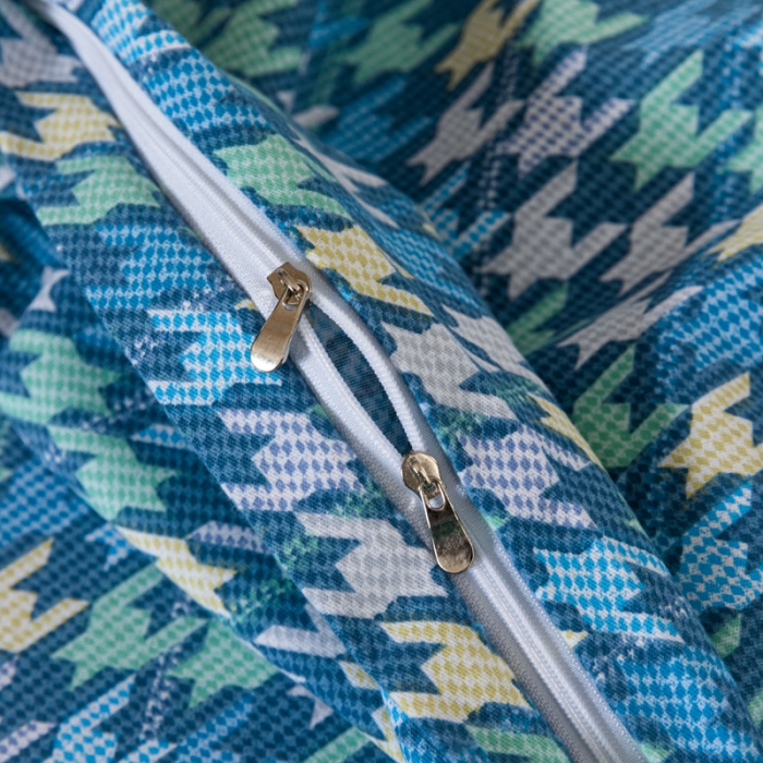 91家纺网 家纺一手货源 找家纺 青竹苑 2022新款全棉磨毛印花四件套 夜曲-蓝