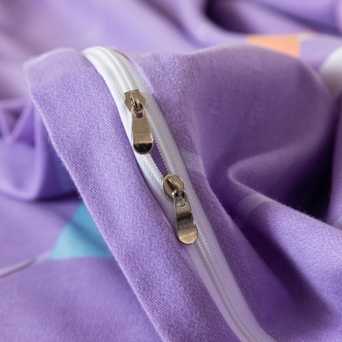 91家纺网 家纺一手货源 找家纺 青竹苑 2022新款全棉磨毛印花四件套 伊芙伦-紫