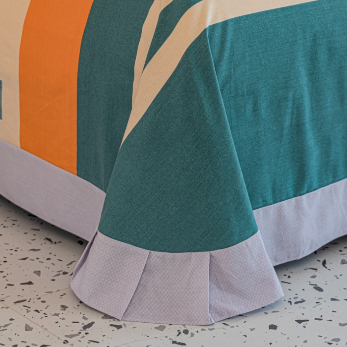 91家纺网 家纺一手货源 找家纺 青竹苑 2022新款全棉磨毛印花四件套 依恋-绿