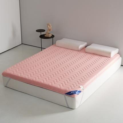 91家纺网 家纺一手货源 找家纺 锦丝钰床垫 2023新款A类乳胶抗菌大豆床垫 粉色