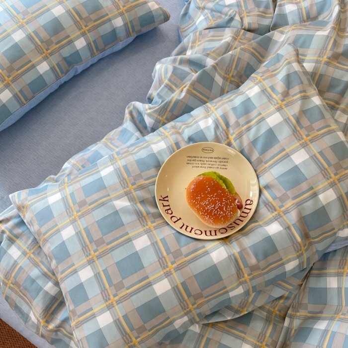 91家纺网 家纺一手货源 找家纺 芊寻家居   2024新款全棉13372印花四件套 莱卡