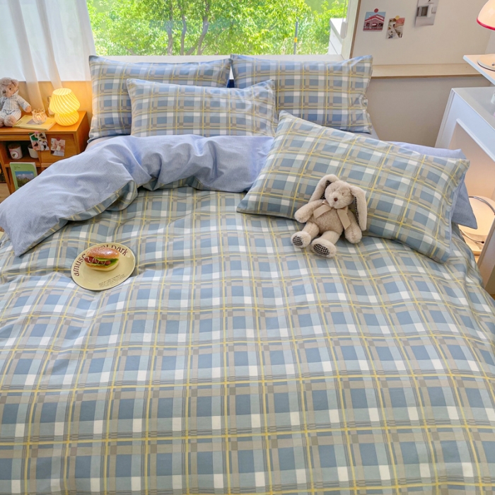 91家纺网 家纺一手货源 找家纺 芊寻家居   2024新款全棉13372印花四件套 莱卡