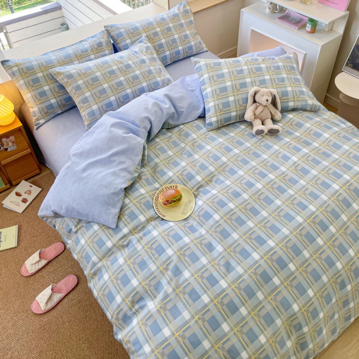 91家纺网 家纺一手货源 找家纺 芊寻家居   2024新款全棉13372印花四件套 莱卡