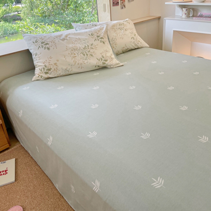 91家纺网 家纺一手货源 找家纺 芊寻家居   2024新款全棉13372印花四件套 仙草