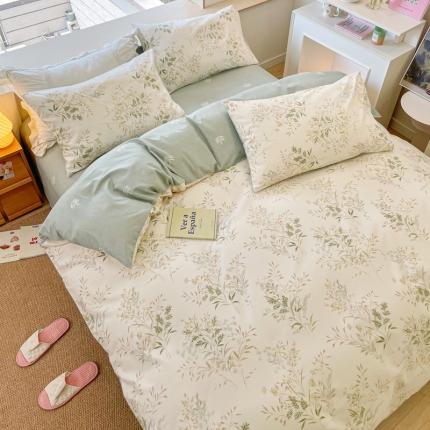 芊寻家居   2024新款全棉13372印花四件套 仙草