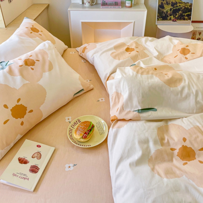 91家纺网 家纺一手货源 找家纺 芊寻家居   2024新款全棉13372印花四件套 小幸运