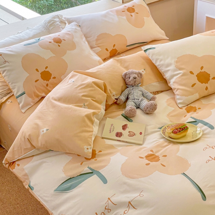 91家纺网 家纺一手货源 找家纺 芊寻家居   2024新款全棉13372印花四件套 小幸运