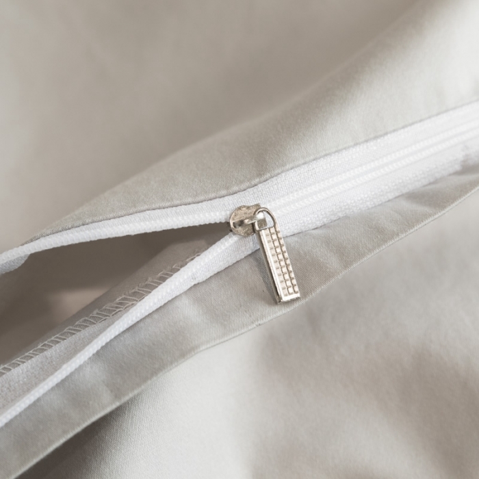 91家纺网 家纺一手货源 找家纺 高级感简约60s贡缎长绒棉纯色双拼床上四件套全棉被套烟墨灰