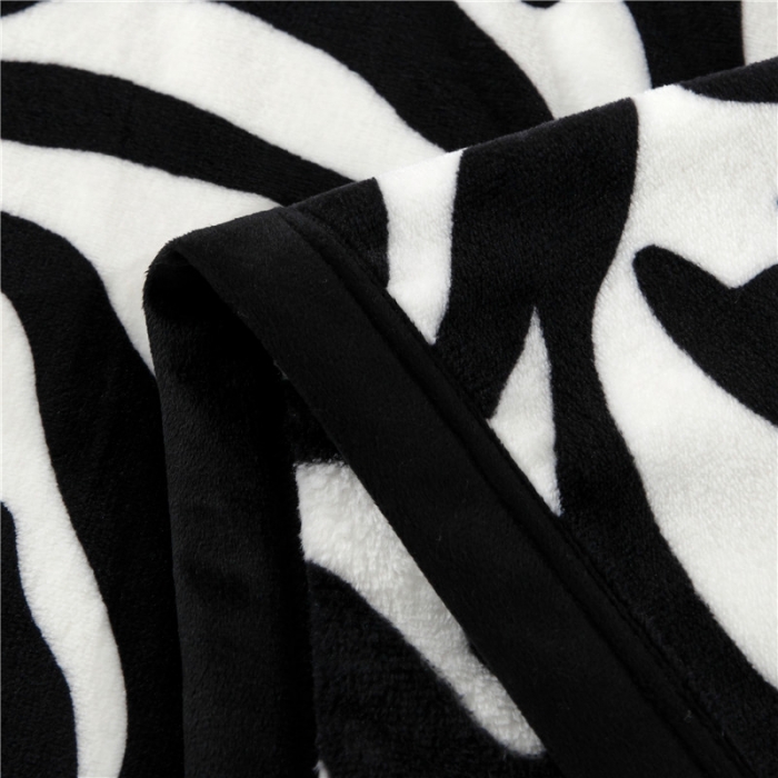 91家纺网 家纺一手货源 找家纺 爱她美家纺 2022新款300g金貂绒毛毯 斑马纹