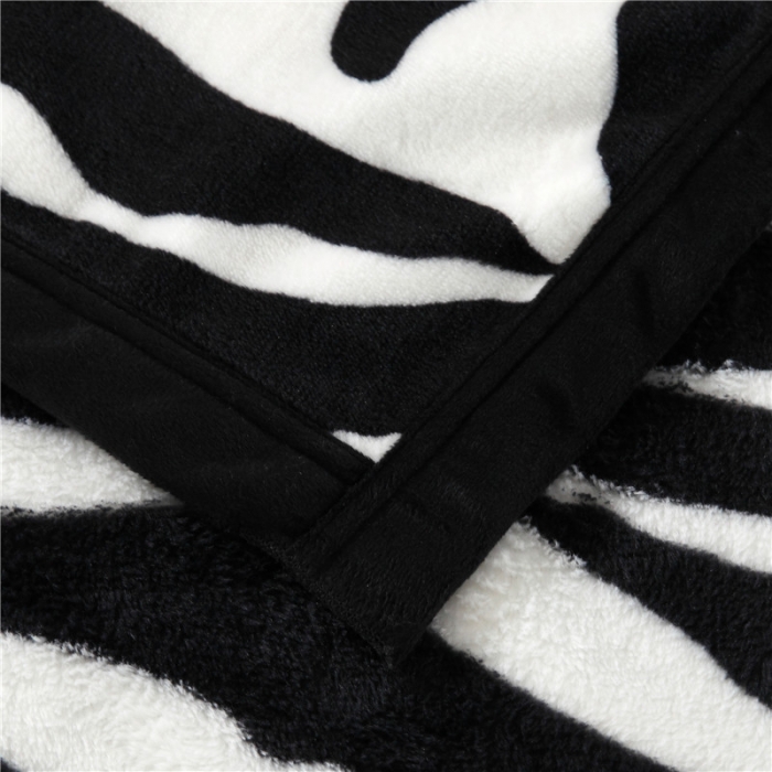 91家纺网 家纺一手货源 找家纺 爱她美家纺 2022新款300g金貂绒毛毯 斑马纹