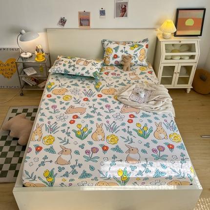 91家纺网 家纺一手货源 找家纺 (总)宏源家纺 2022新款亲肤棉芦荟棉单床笠