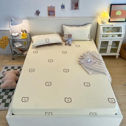 91家纺网 家纺一手货源 找家纺 宏源家纺 2022新款亲肤棉芦荟棉单床笠 熊白白