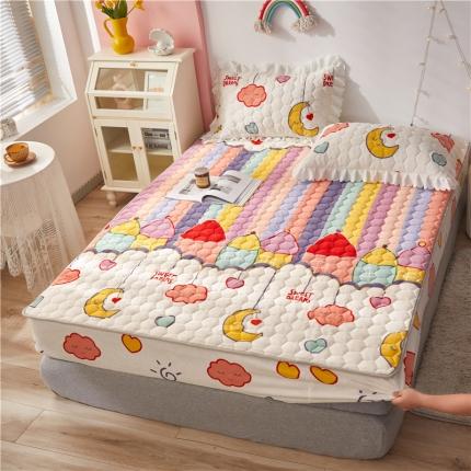 91家纺网 家纺一手货源 找家纺 舒居 2022新款200g高克重双防滑牛奶绒床笠 妙妙屋