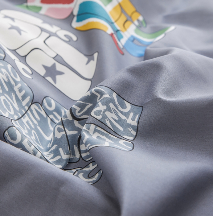 91家纺网 家纺一手货源 找家纺 ds生活馆 2025新款儿童60支贡缎长绒棉单被套（定制） 潮酷公仔