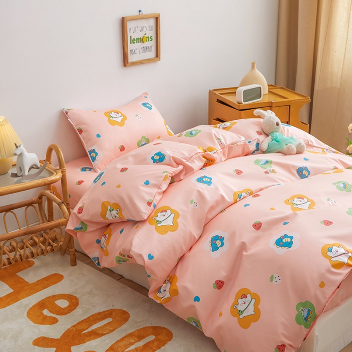 91家纺网 家纺一手货源 找家纺 ds生活馆 2025新款儿童60支贡缎长绒棉单被套（定制） 欢乐剧场