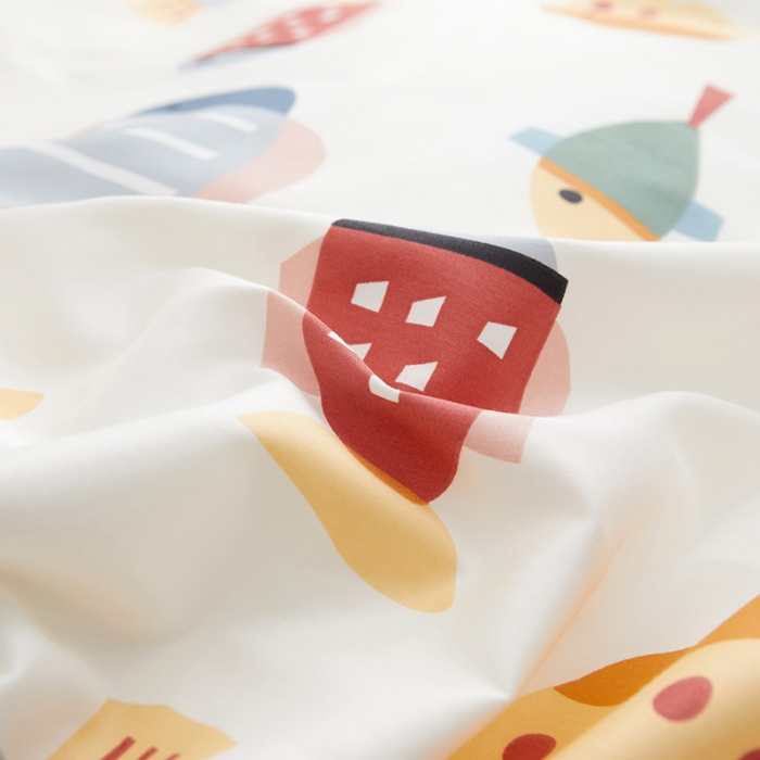 91家纺网 家纺一手货源 找家纺 ds生活馆 2025新款儿童60支贡缎长绒棉单被套（定制） 锦鲤