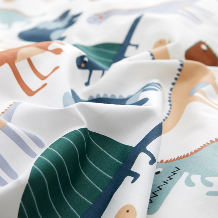 91家纺网 家纺一手货源 找家纺 ds生活馆 儿童60支贡缎长绒棉单被套（定制） 恐龙战队-米