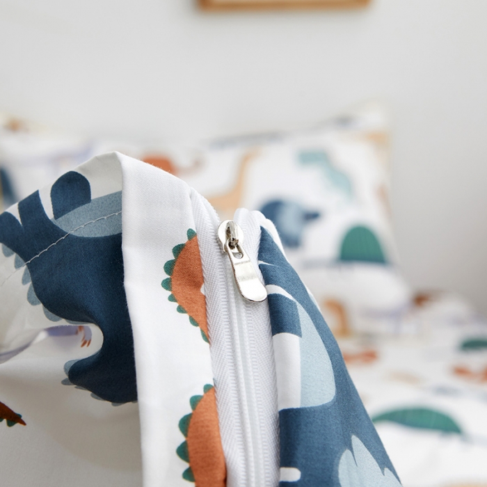 91家纺网 家纺一手货源 找家纺 ds生活馆 儿童60支贡缎长绒棉单被套（定制） 恐龙战队-米