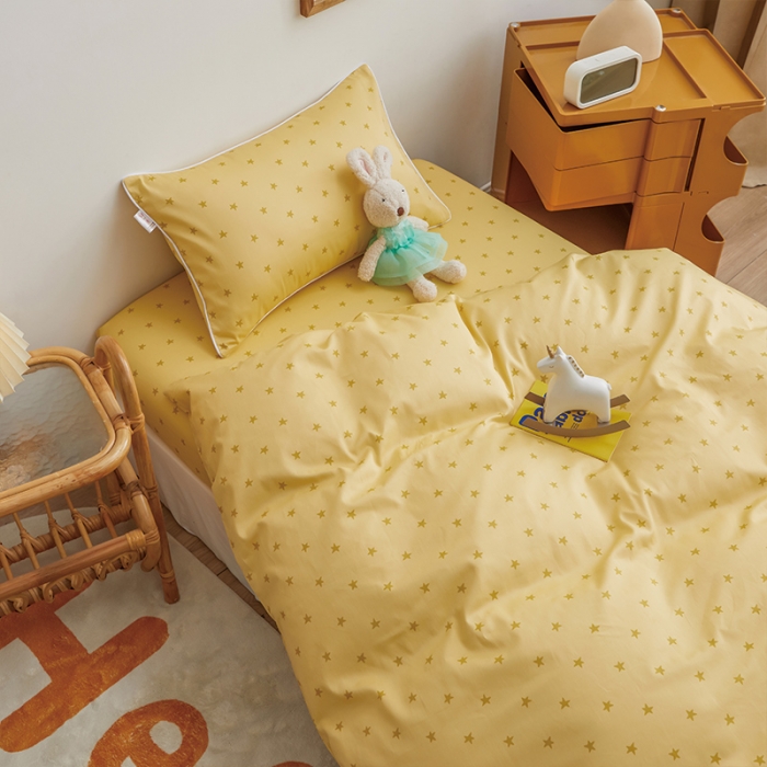 91家纺网 家纺一手货源 找家纺 ds生活馆 2025新款儿童60支贡缎长绒棉单被套（定制） 满天星