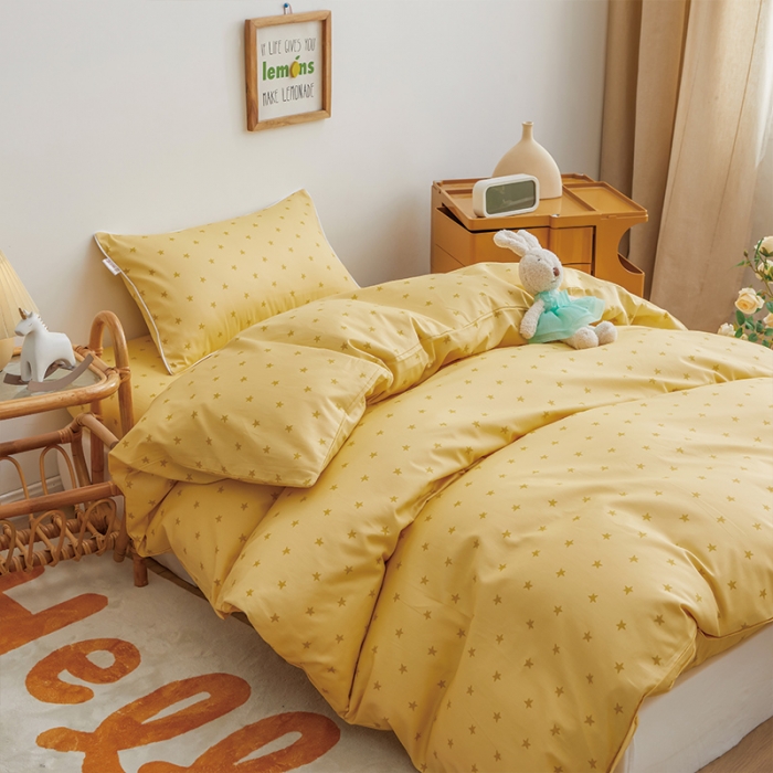 91家纺网 家纺一手货源 找家纺 ds生活馆 2025新款儿童60支贡缎长绒棉单被套（定制） 满天星