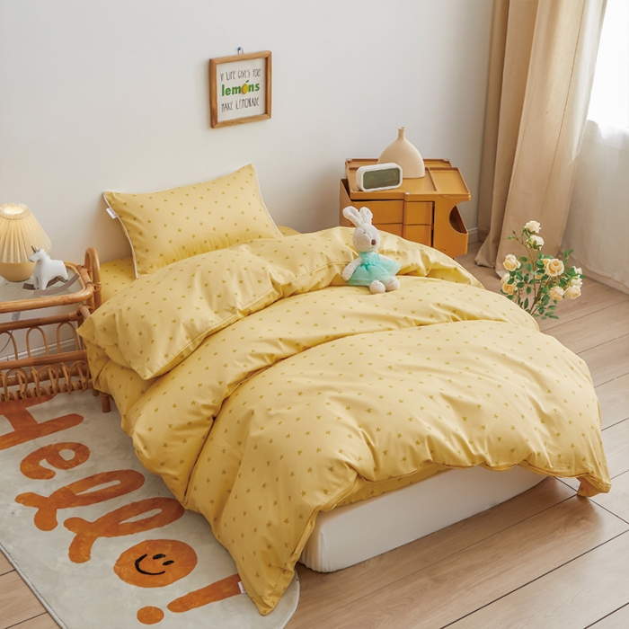 91家纺网 家纺一手货源 找家纺 ds生活馆 2025新款儿童60支贡缎长绒棉单被套（定制） 满天星