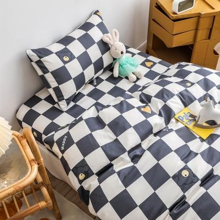 91家纺网 家纺一手货源 找家纺 舒居 新款200g高克重直角宽边牛奶绒床垫床笠 小狮子