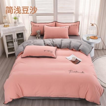 91家纺网 家纺一手货源 找家纺 （总）金麦 2022新款秋冬磨毛四件套-简系列